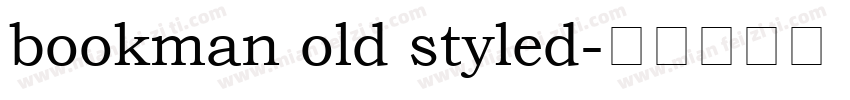 bookman old styled字体转换